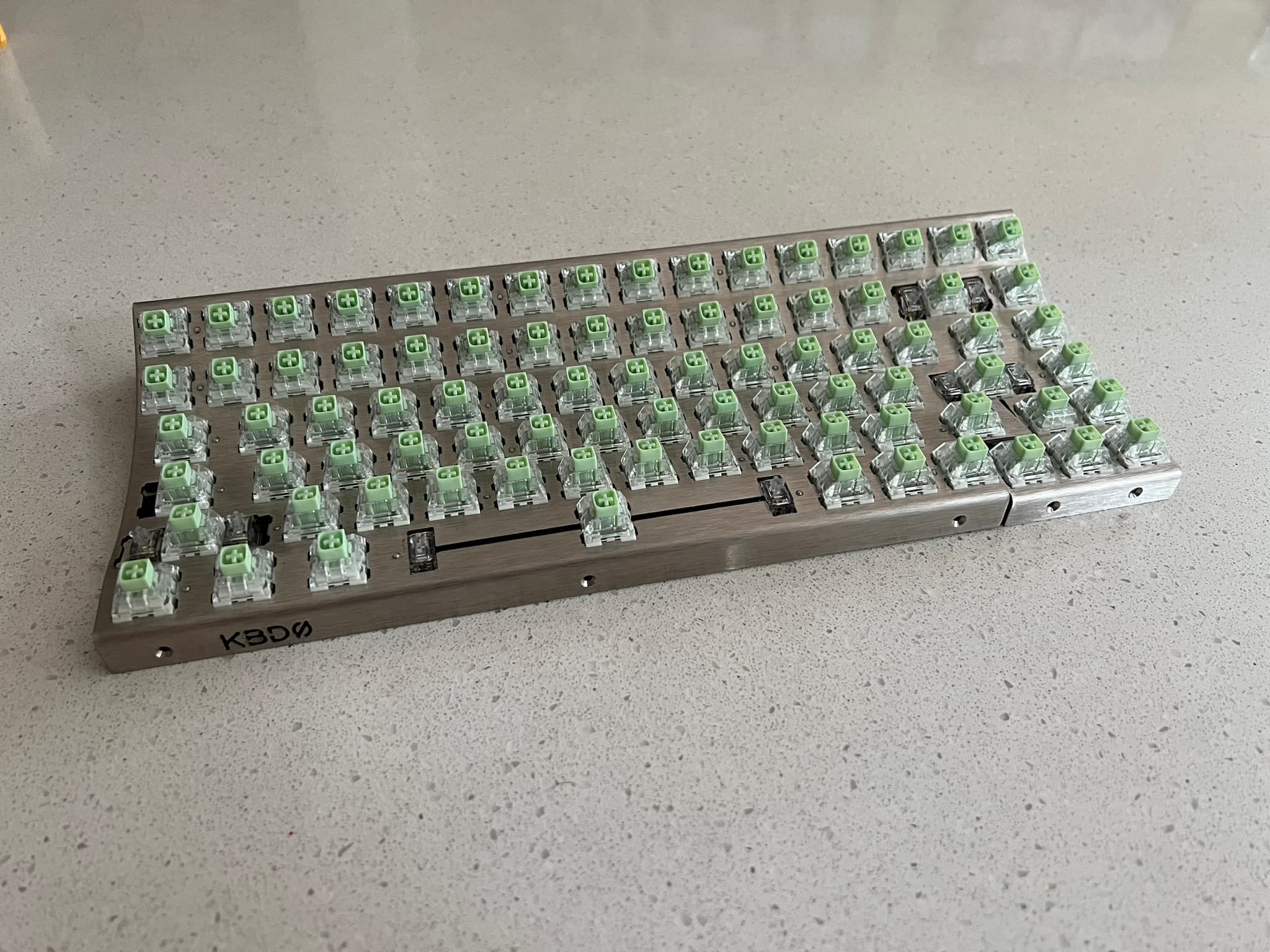 Switches installed in plate