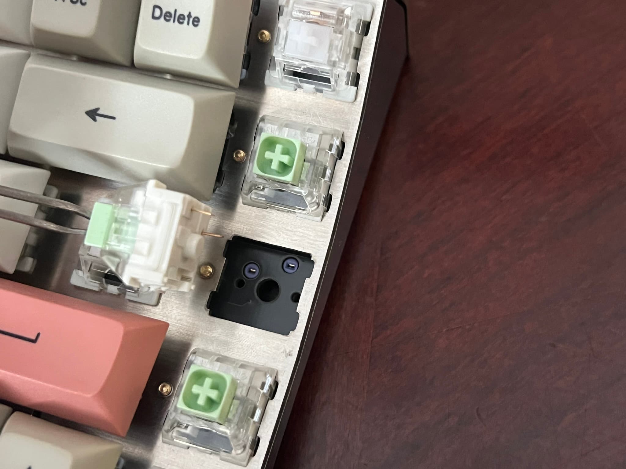 A switch above a hotswap PCB