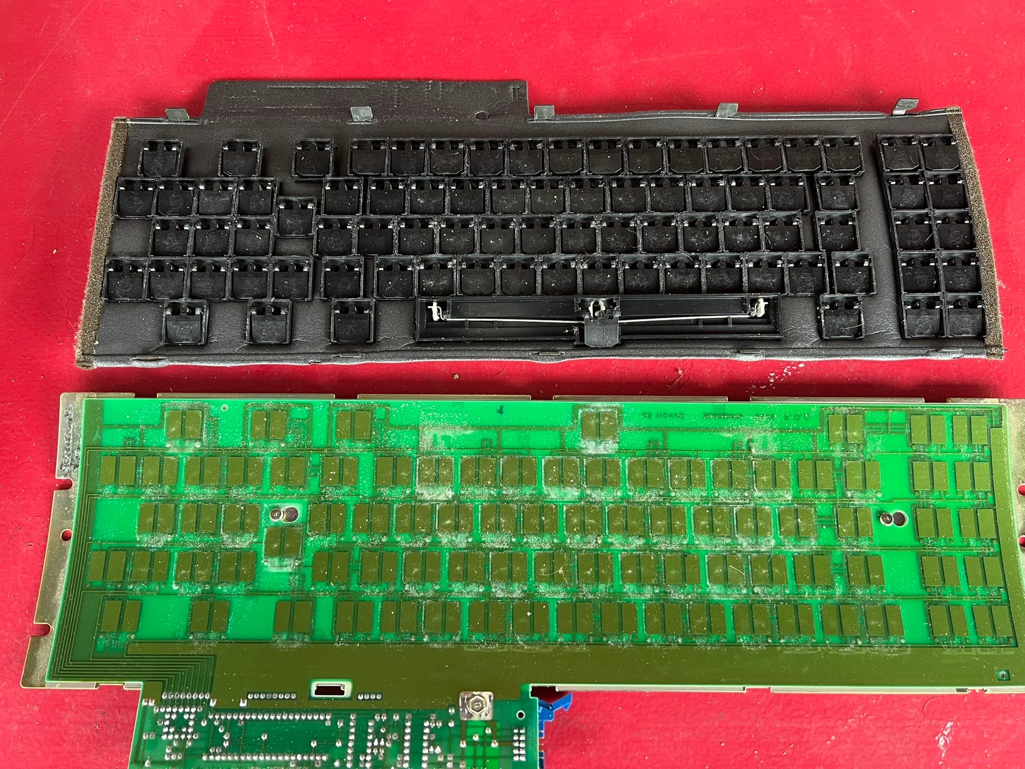 Open Model F keyboard assembly