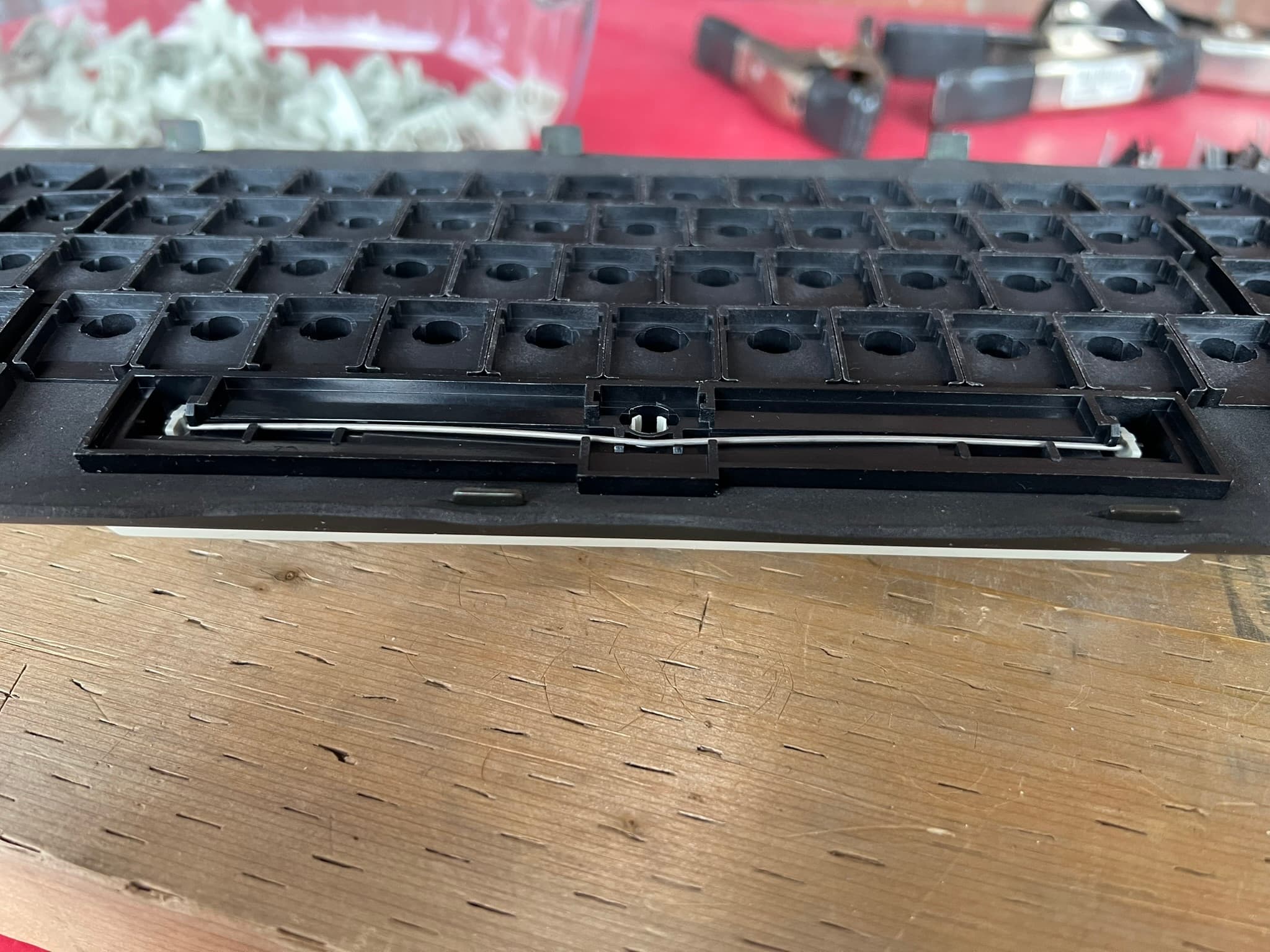 Non-removable spacebar wire reinserted